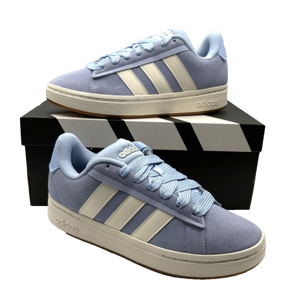 ADIDAS Grand Court Alpha 0's Sneakers Women's Size 7 Light Blue Suede JS5038 NWB